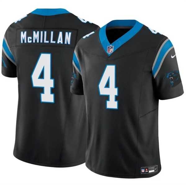 Men & Women & Youth Carolina Panthers #4 Tetairoa McMillan Black 2025 Draft F.U.S.E. Vapor Limited Stitched Jersey